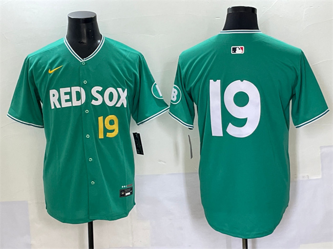 Men's Boston Red Sox #19 Roman Anthony Green 2025 City Connect Limited Stitched Baseball Jersey